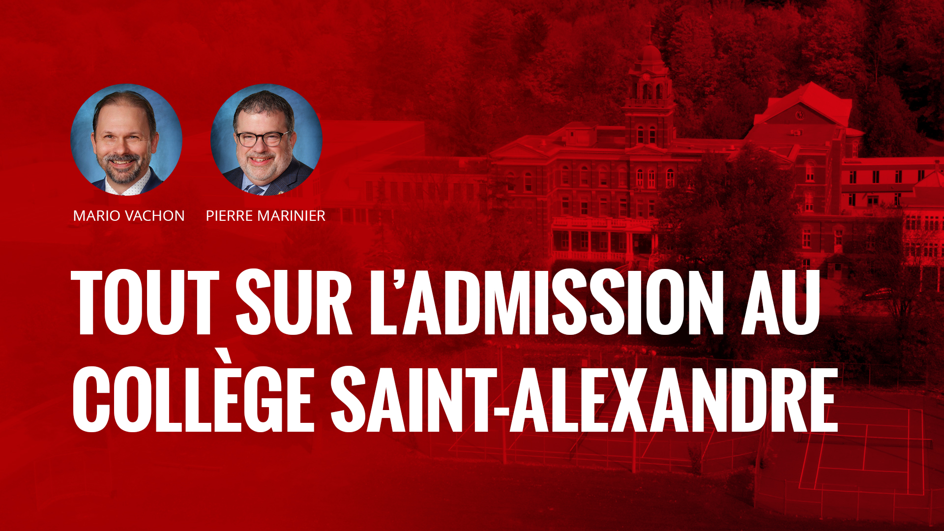 Tout sur l’admission au Collège SaintAlexandre Portes ouvertes